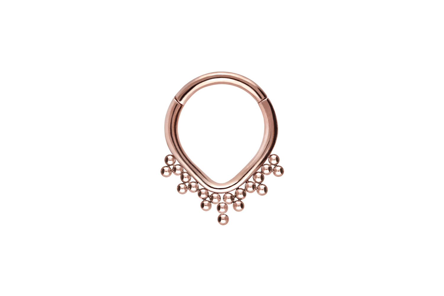 Titanium segment ring clicker DROP + BALLS