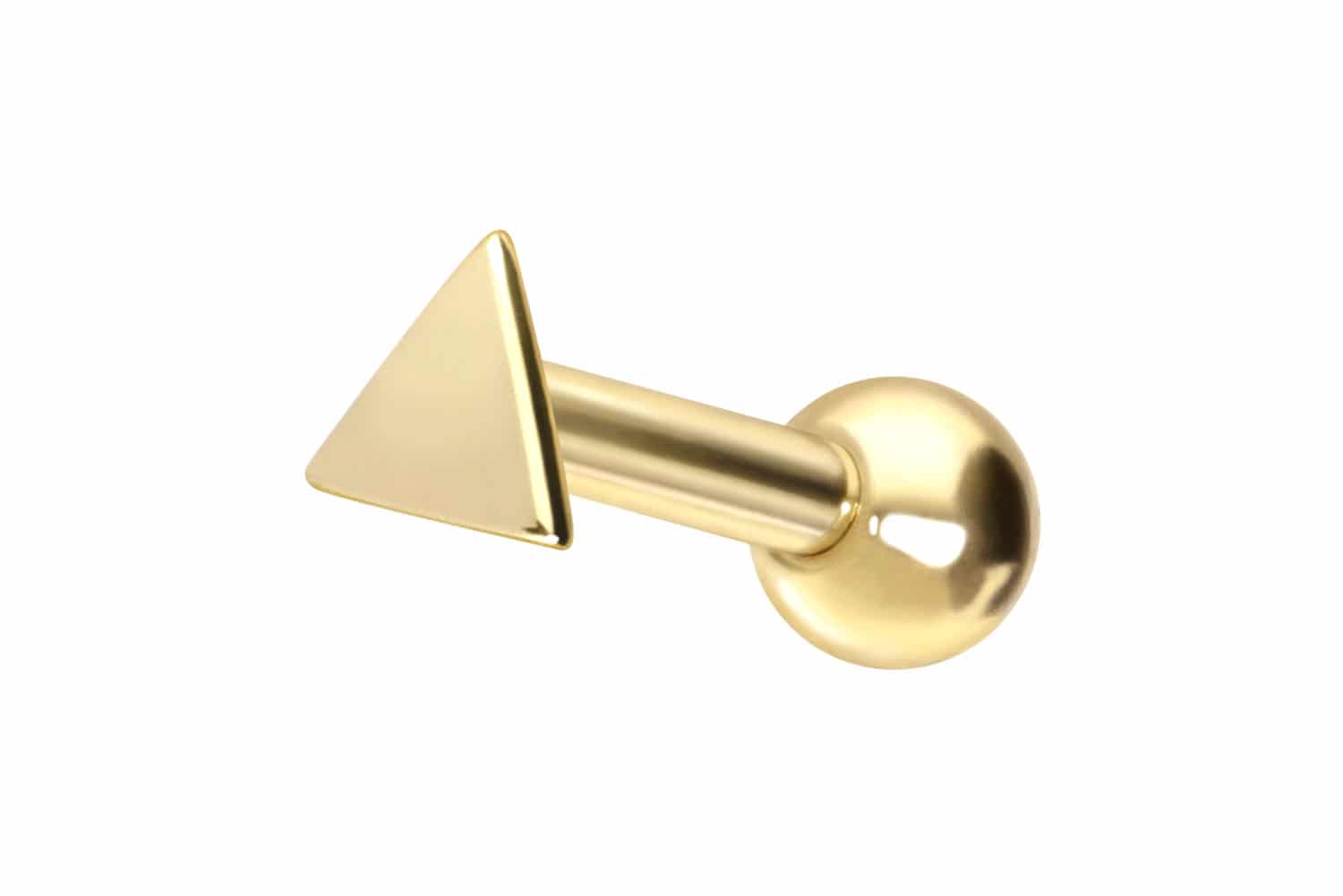 14/18 carat gold ear piercing TRIANGLE