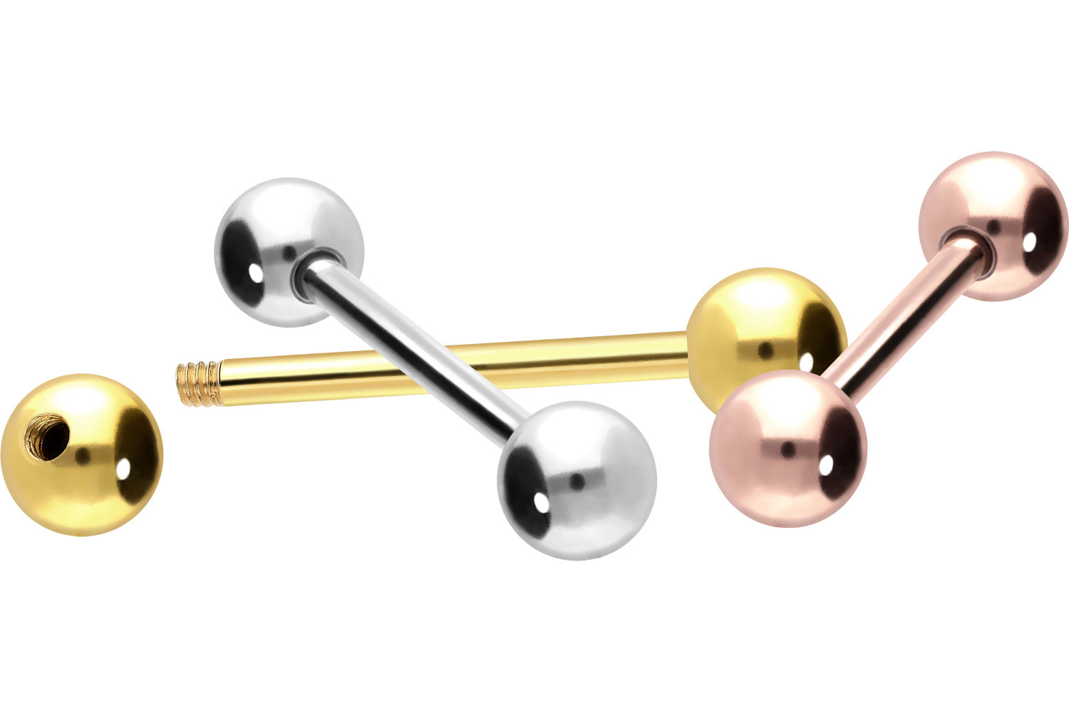 18 carat gold barbell