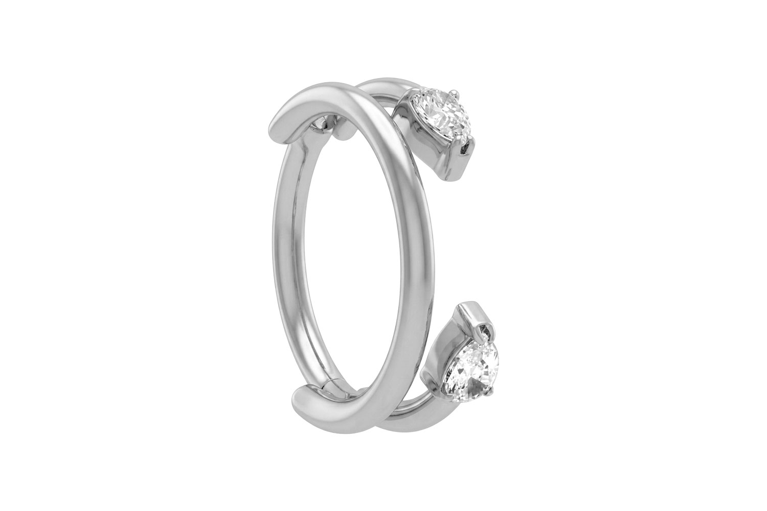 Titan Segmentring Clicker 2 RINGE + KRISTALLTROPFEN