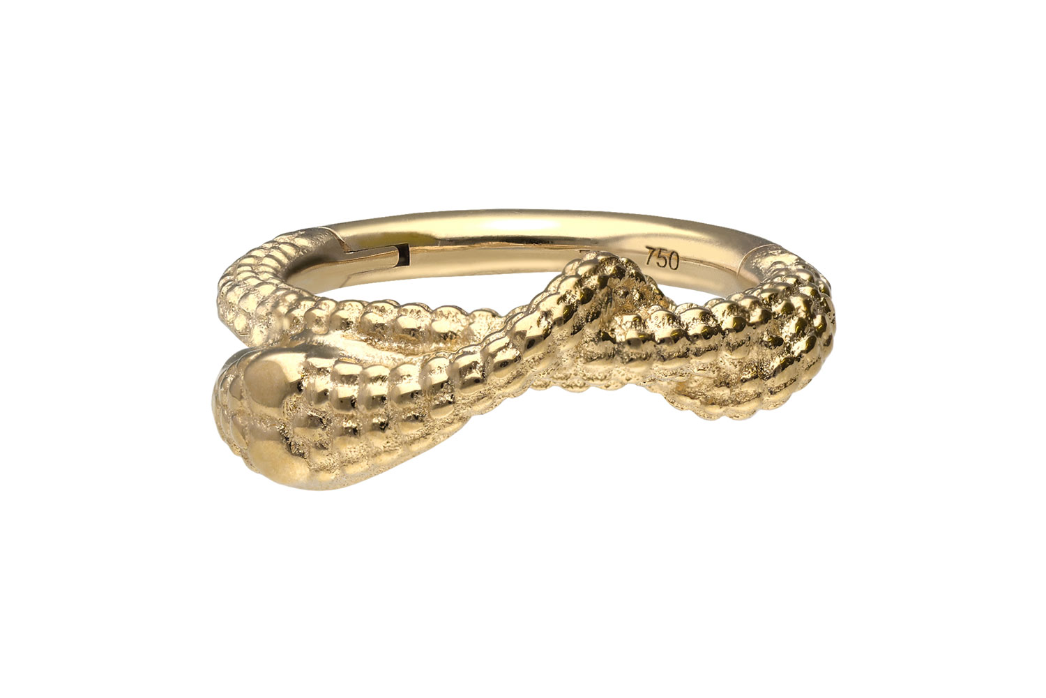 18 carat gold segment ring clicker SNAKE 18 carat gold segment ring clicker SNAKE
