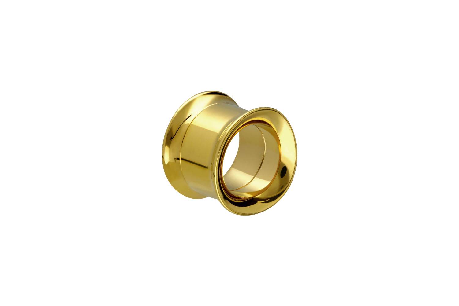 Surgical steel double flared tunnel