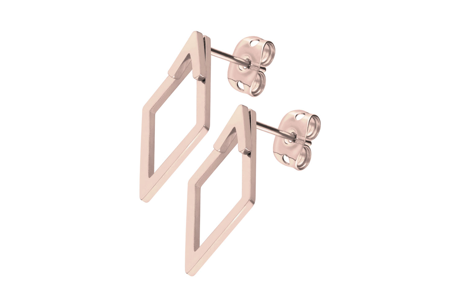 Titan Ohrstecker RAUTE