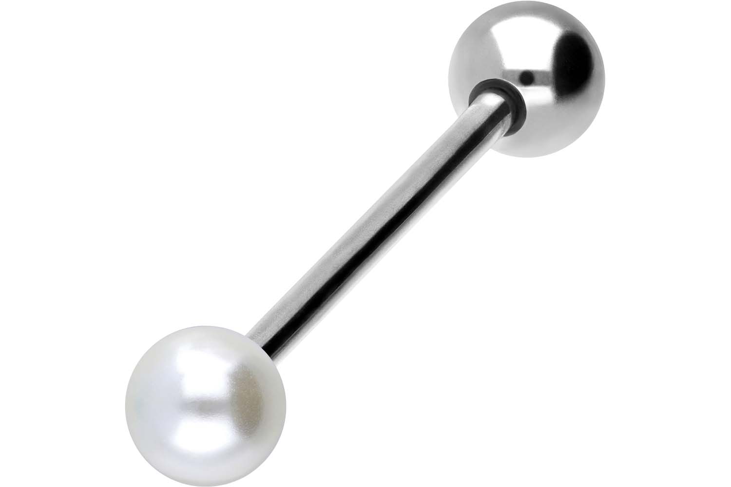 Chirurgenstahl Barbell SYNTHETISCHE PERLE + CHIRURGENSTAHL-KUGEL
