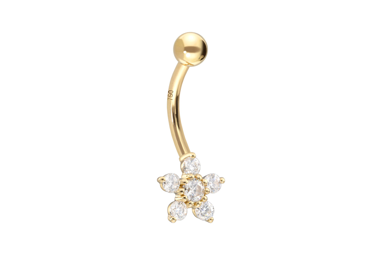 18 Karat Gold Bananabell MOISSANIT-BLUME