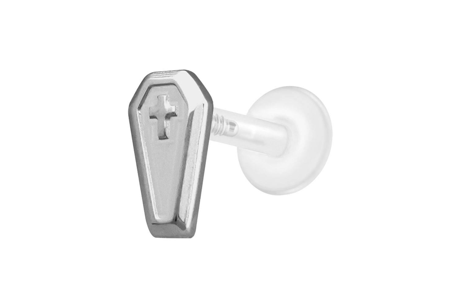 PTFE Labret mit Innengewinde + Titan-Aufsatz SARG