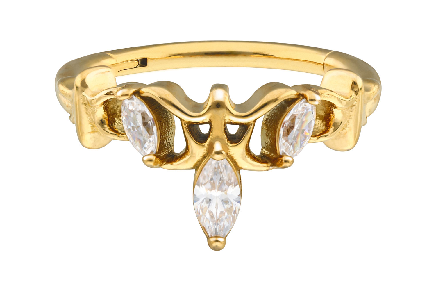 Surgical steel segment ring clicker CROWN