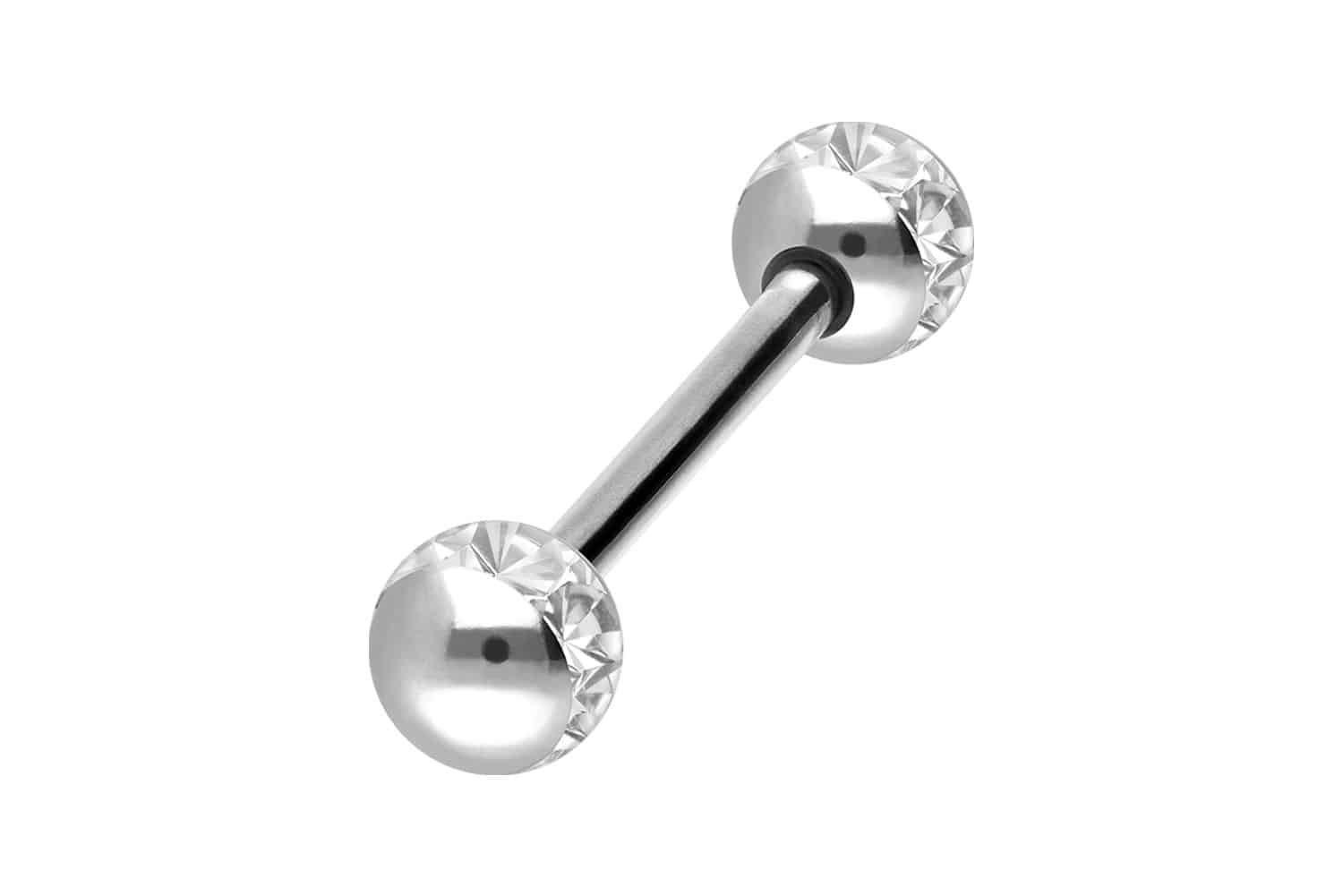 Titanium barbell EPOXY RING BALLS