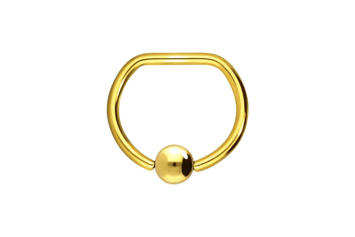 Chirurgenstahl Klemmkugelring D-FORM ++SALE++