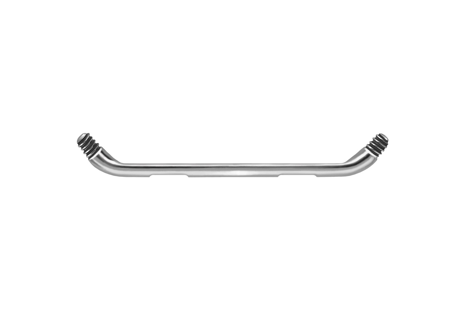 Titanium surface barbell FLAT TWO HOLES (45 degree) without balls