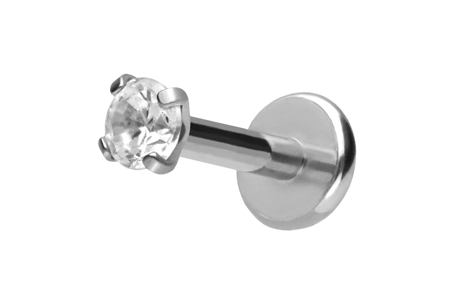 Titan Labret mit Push Fit EINGEFASSTER KRISTALL Titan Labret mit Push Fit EINGEFASSTER KRISTALL