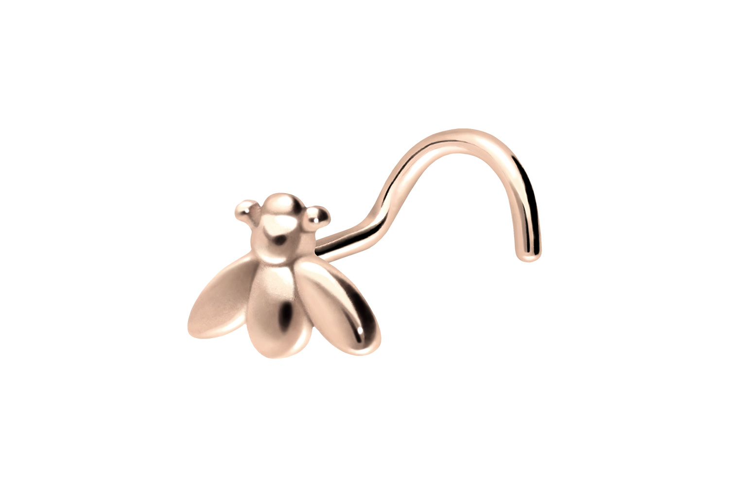 Surgical steel nose stud spiral BEE
