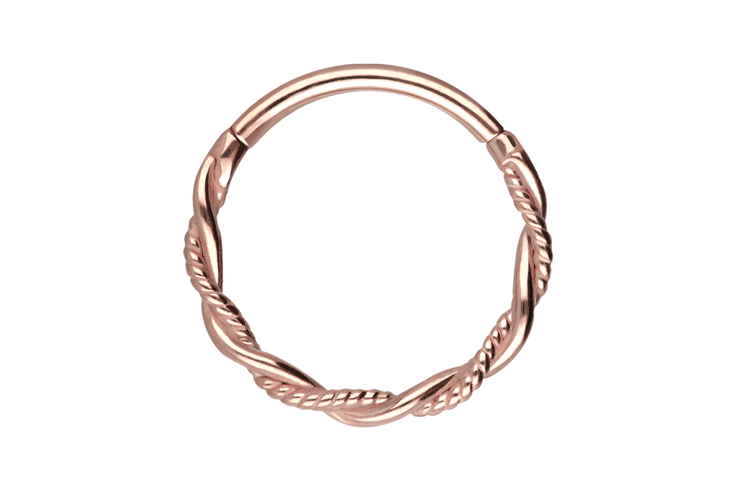 Surgical steel segment ring clicker TWISTED TWICE