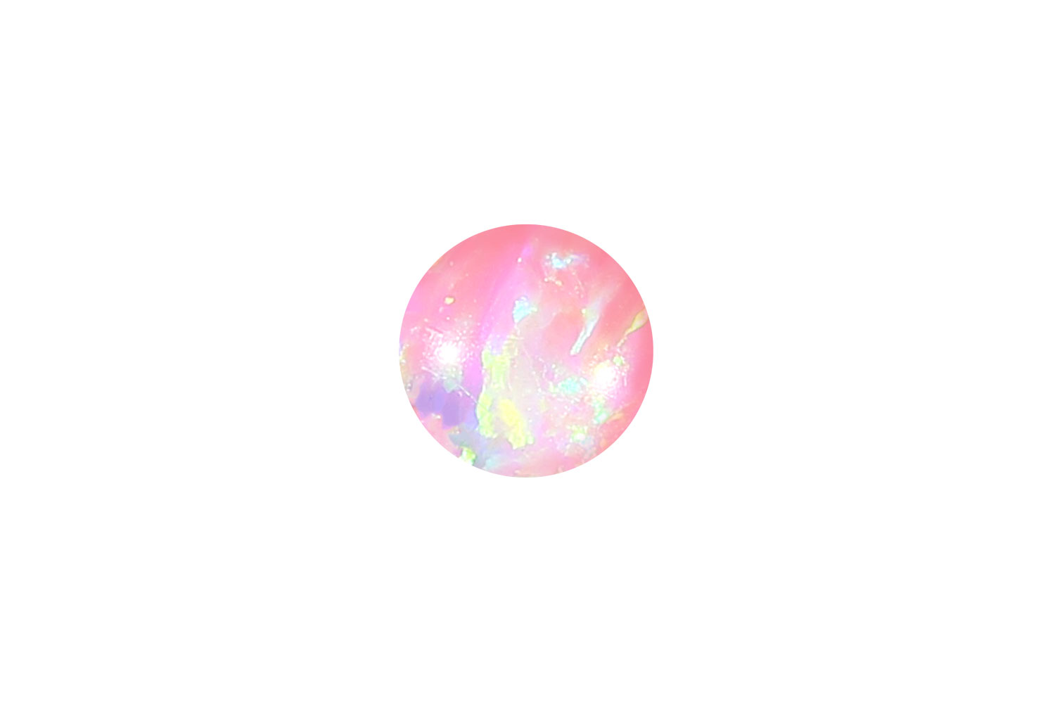 Synthetic opal clip-in ball