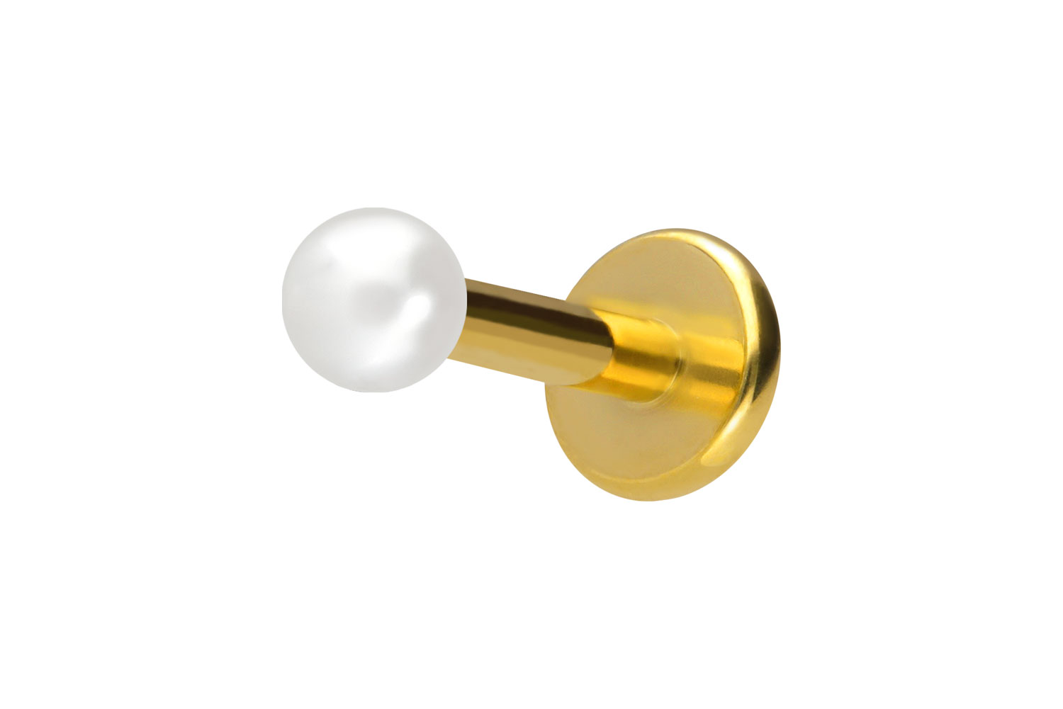 Titan Labret mit Innengewinde SYNTHETISCHE PERLE