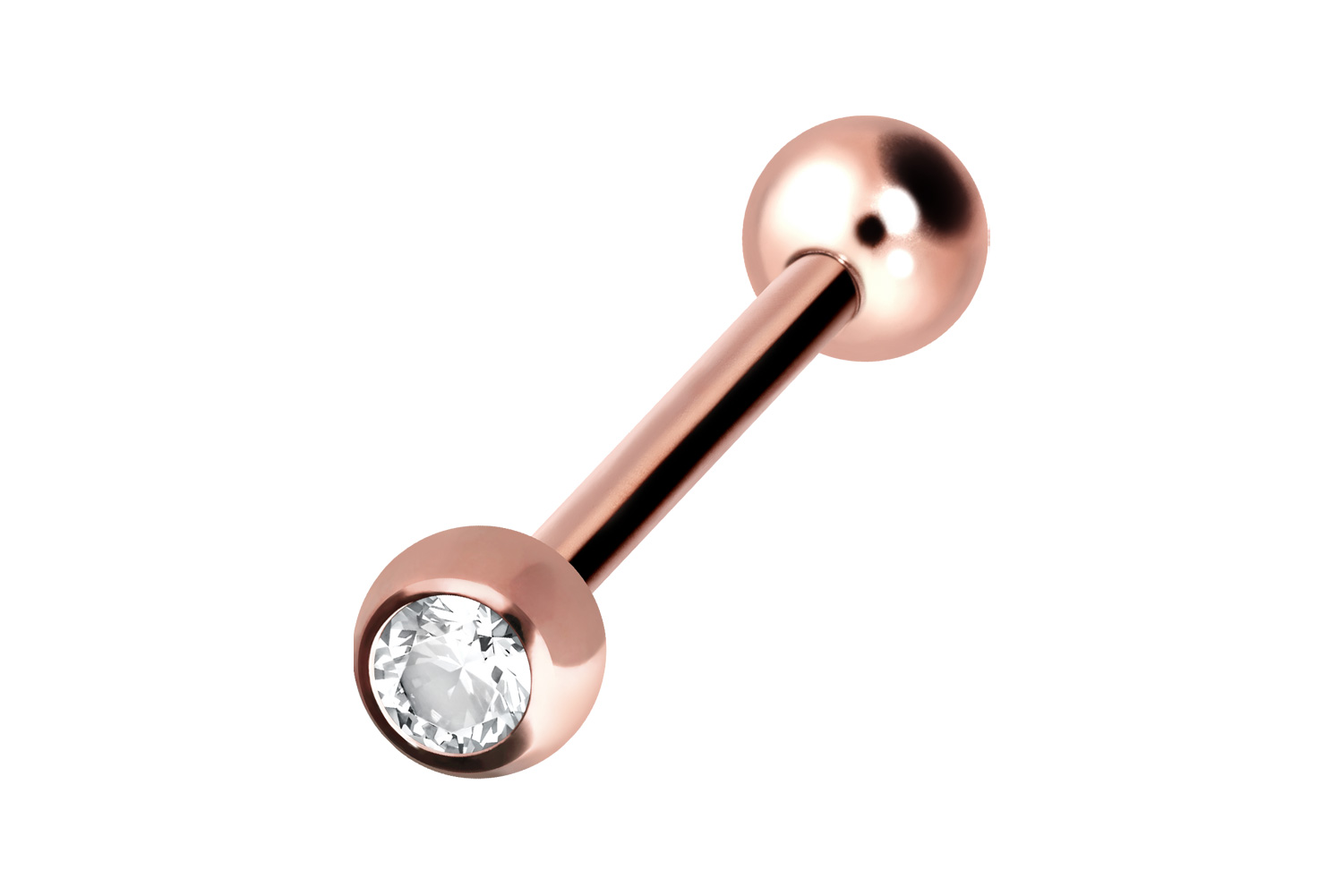 Surgcial steel barbell CRYSTAL