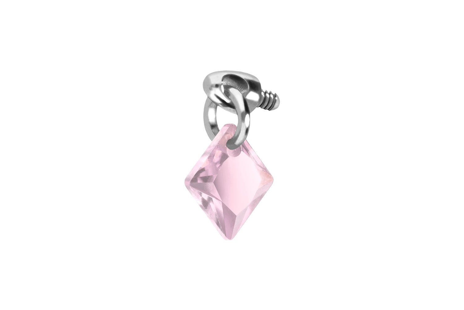 Titanium screw-in attachment with external thread CRYSTAL SQUARE