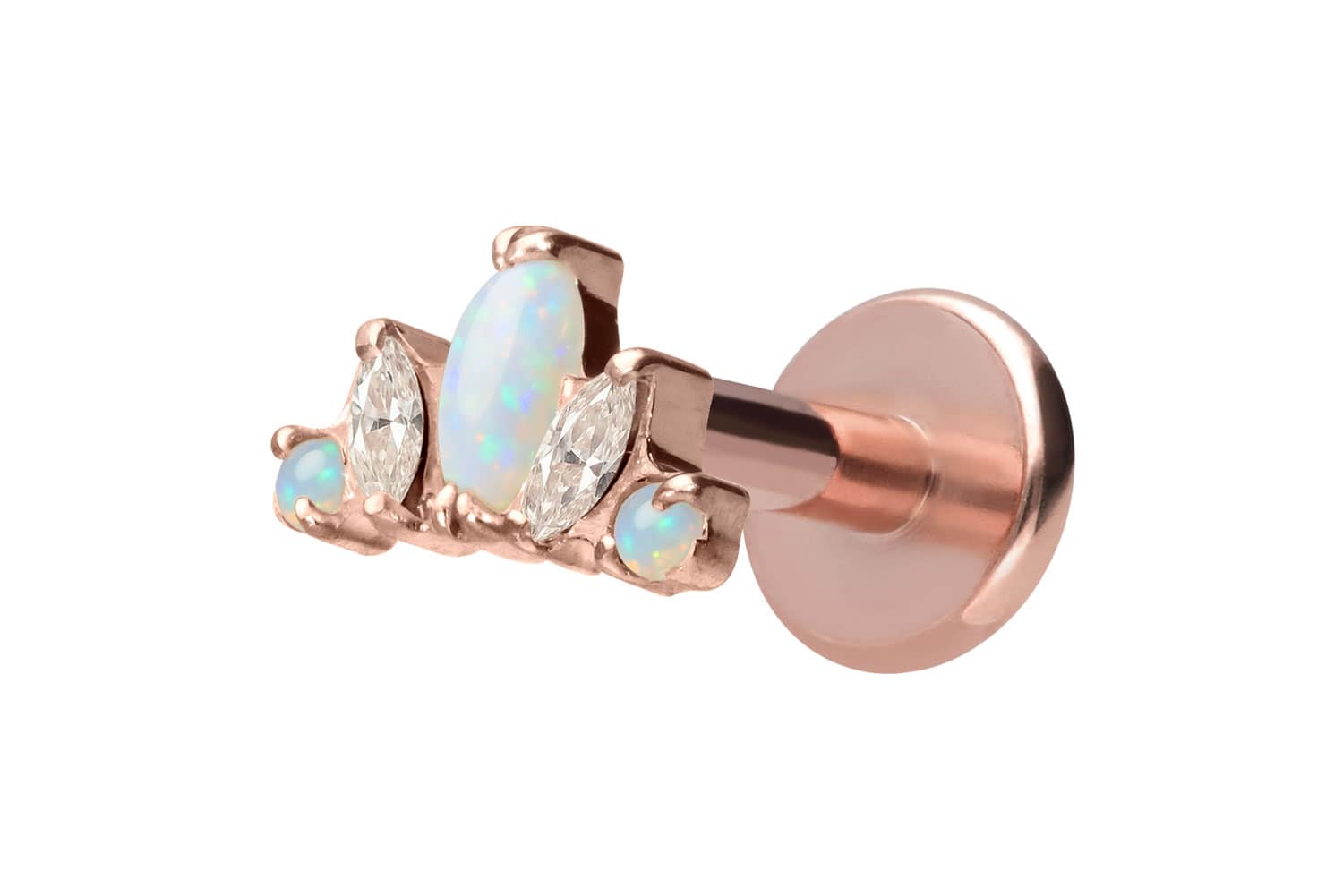 Titanium labret with internal thread LOTUS BLOSSOM