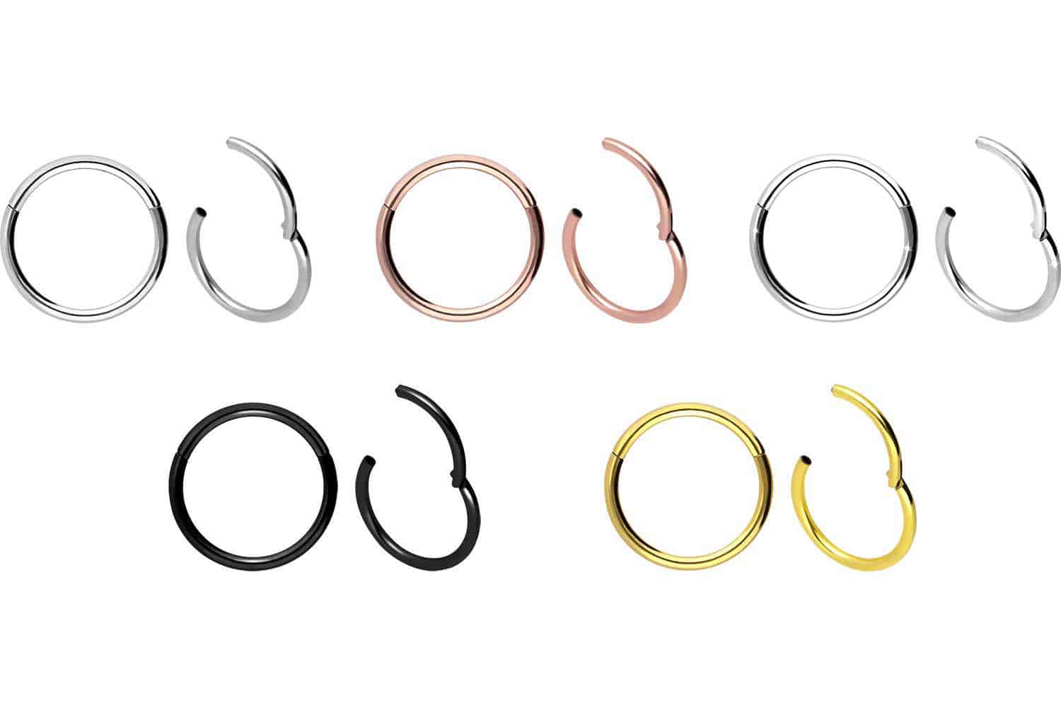 Titanium segment ring clicker