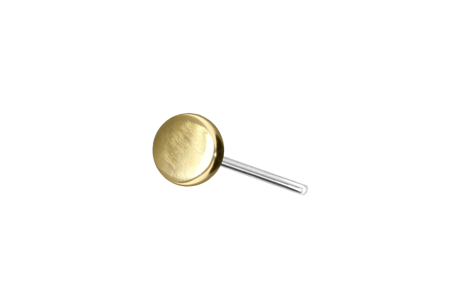 14 carat gold attachment with titanium push pin DISC
