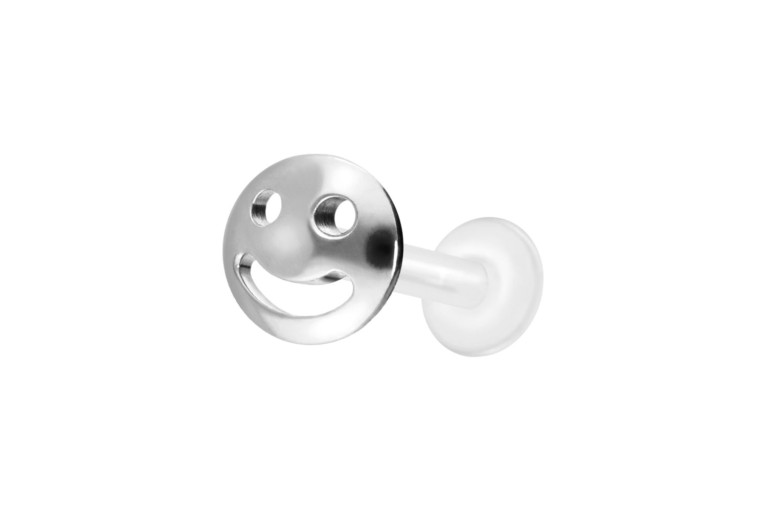 PTFE labret with internal thread + titanium attachment LAUGHING FACE