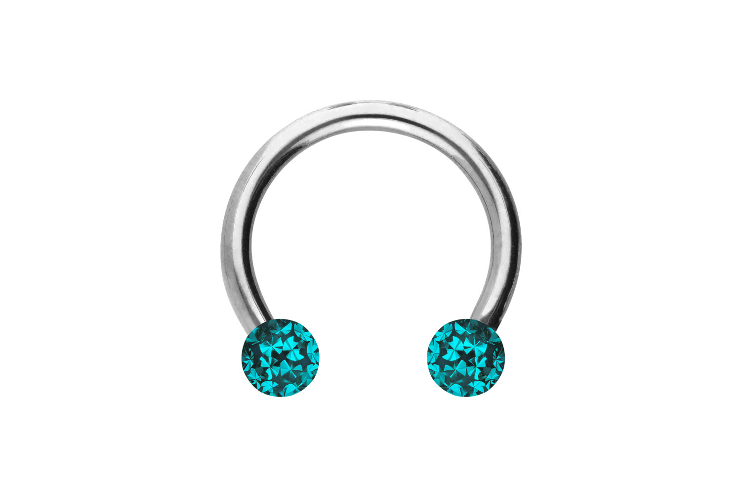 Chirurgenstahl Hufeisenring EPOXY-KUGELN