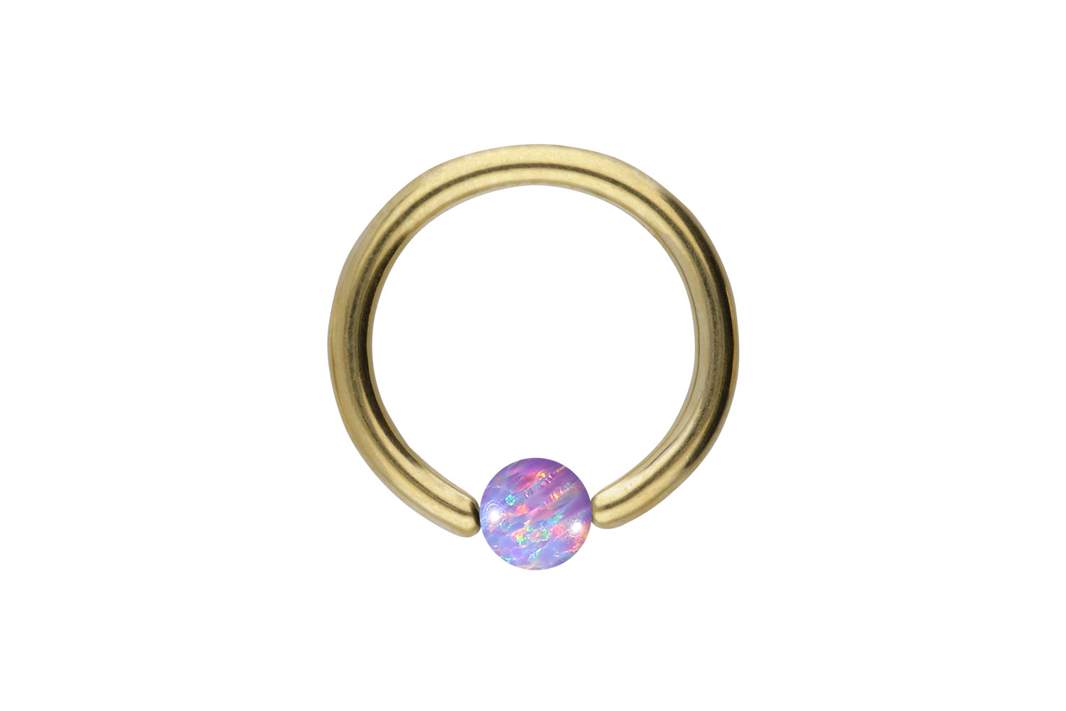 Titanium ball closure ring SYNTHETIC OPAL