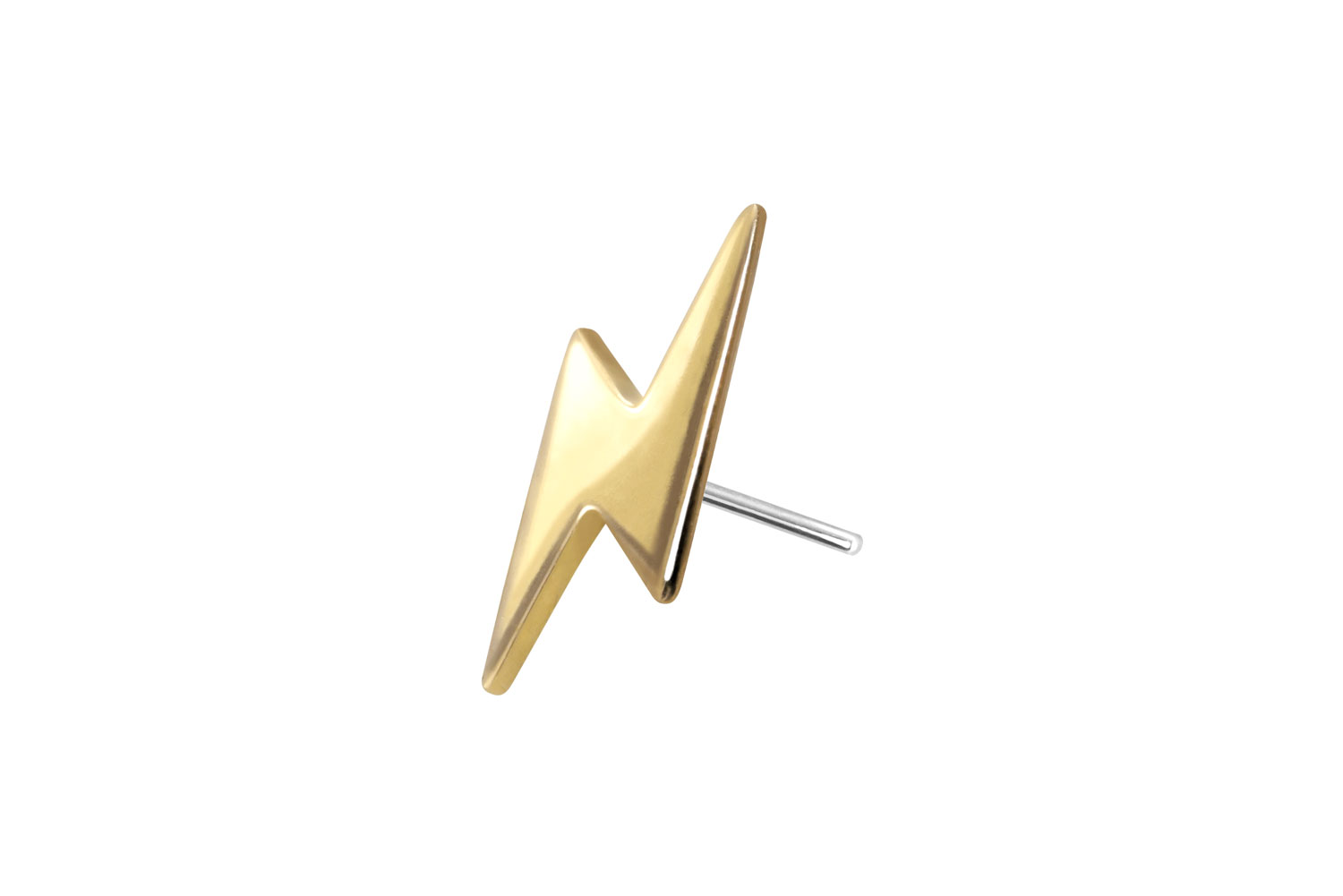 14 carat gold attachment with titanium push pin LIGHTNING