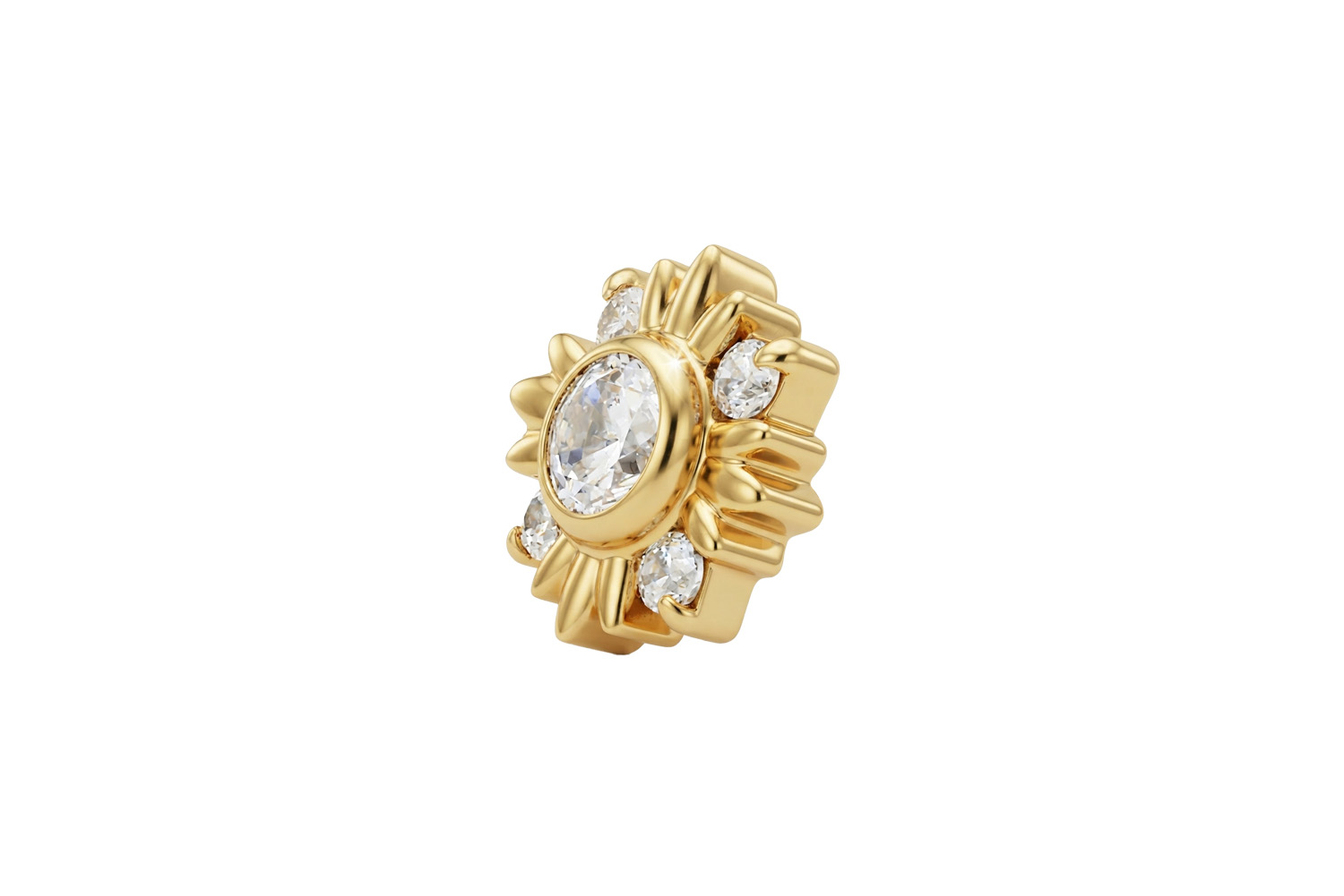 Titanium screw-in attachment with external thread CRYSTAL SUN