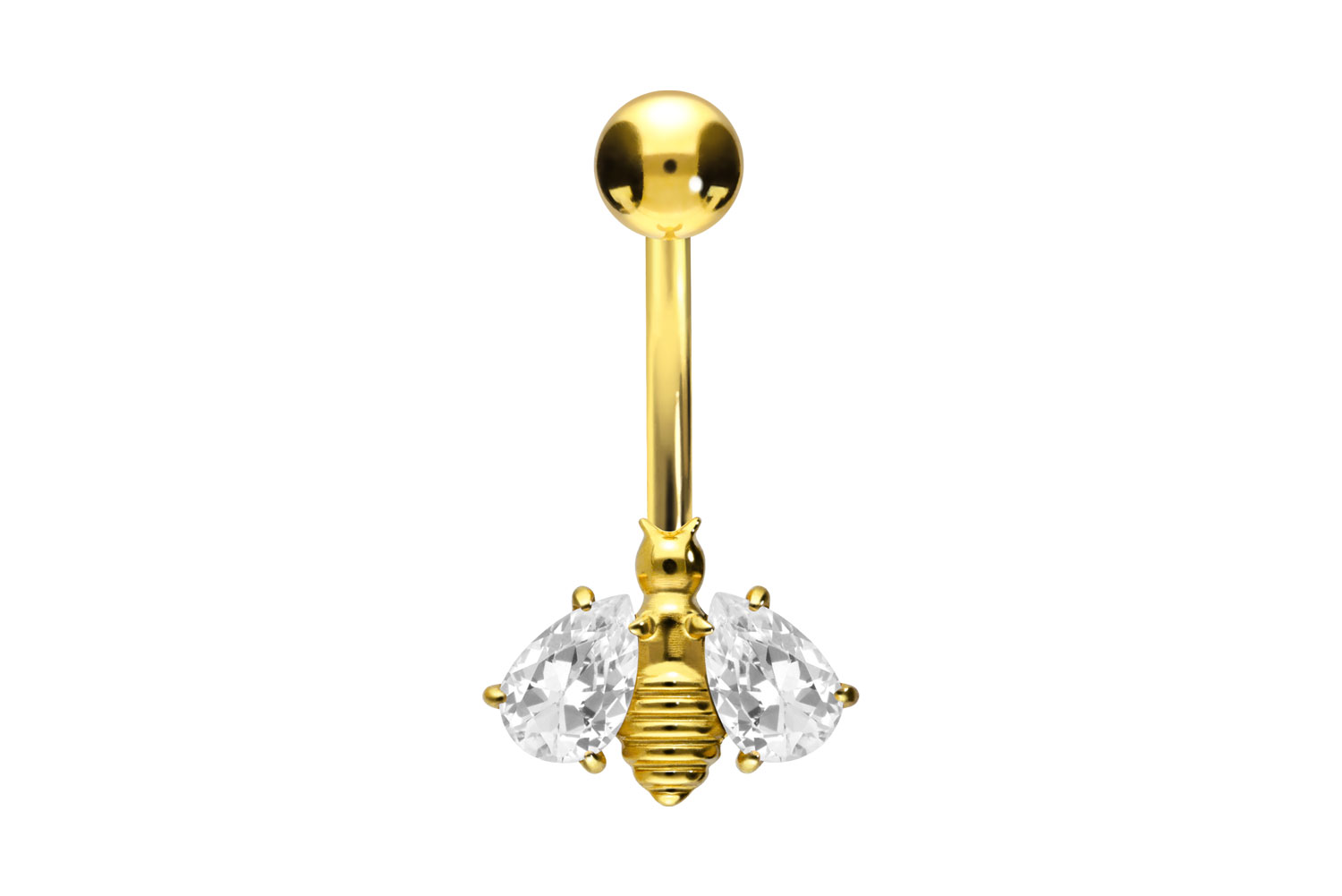 Titanium bananabell with internal thread CRYSTAL BEE