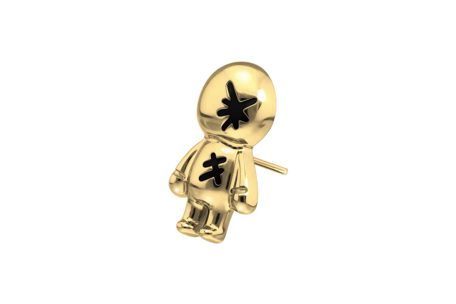 Titanium attachment with push pin DOLL