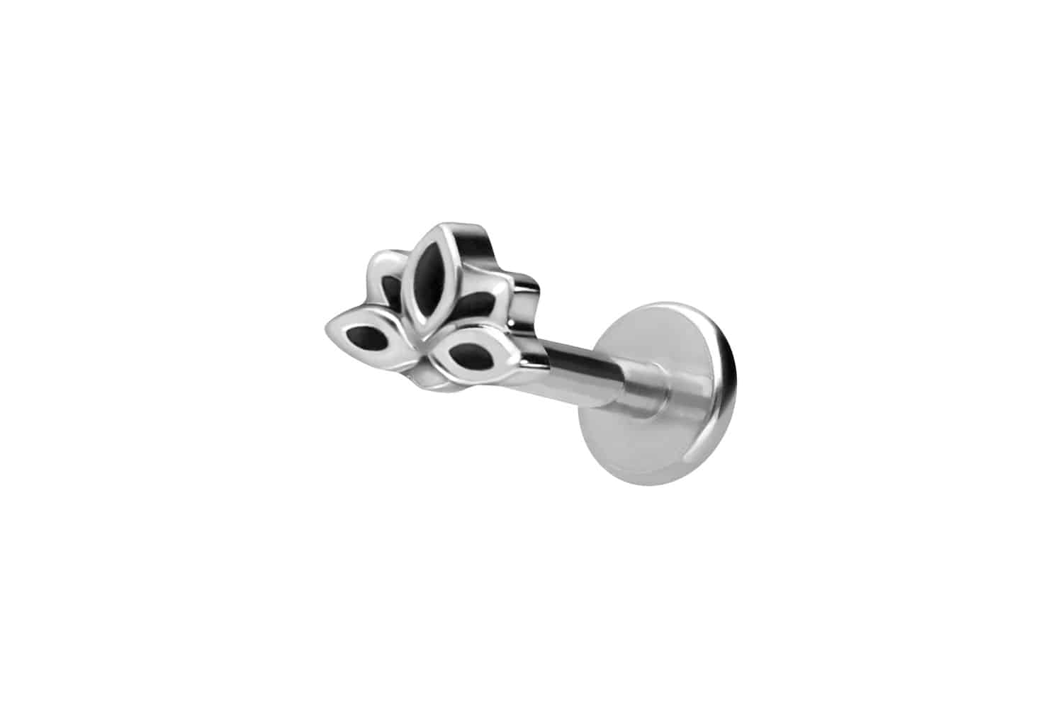 Titanium labret with internal thread LOTUS BLOSSOM