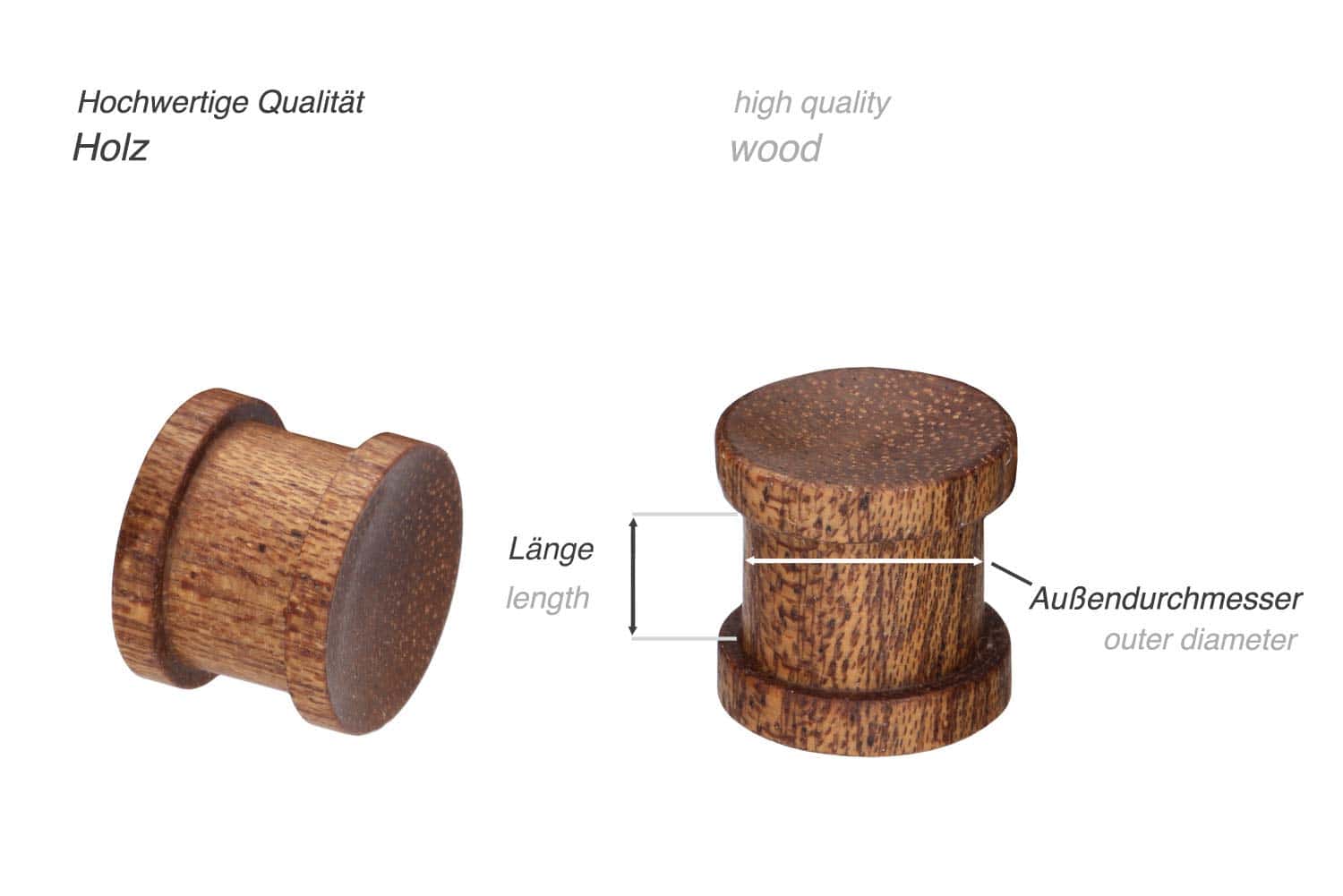 Wood double flared plug