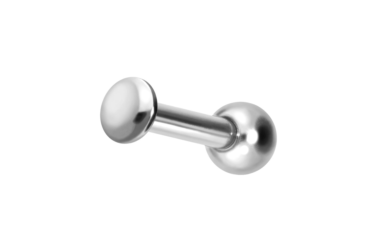 Titanum ear piercing with internal thread FLAT