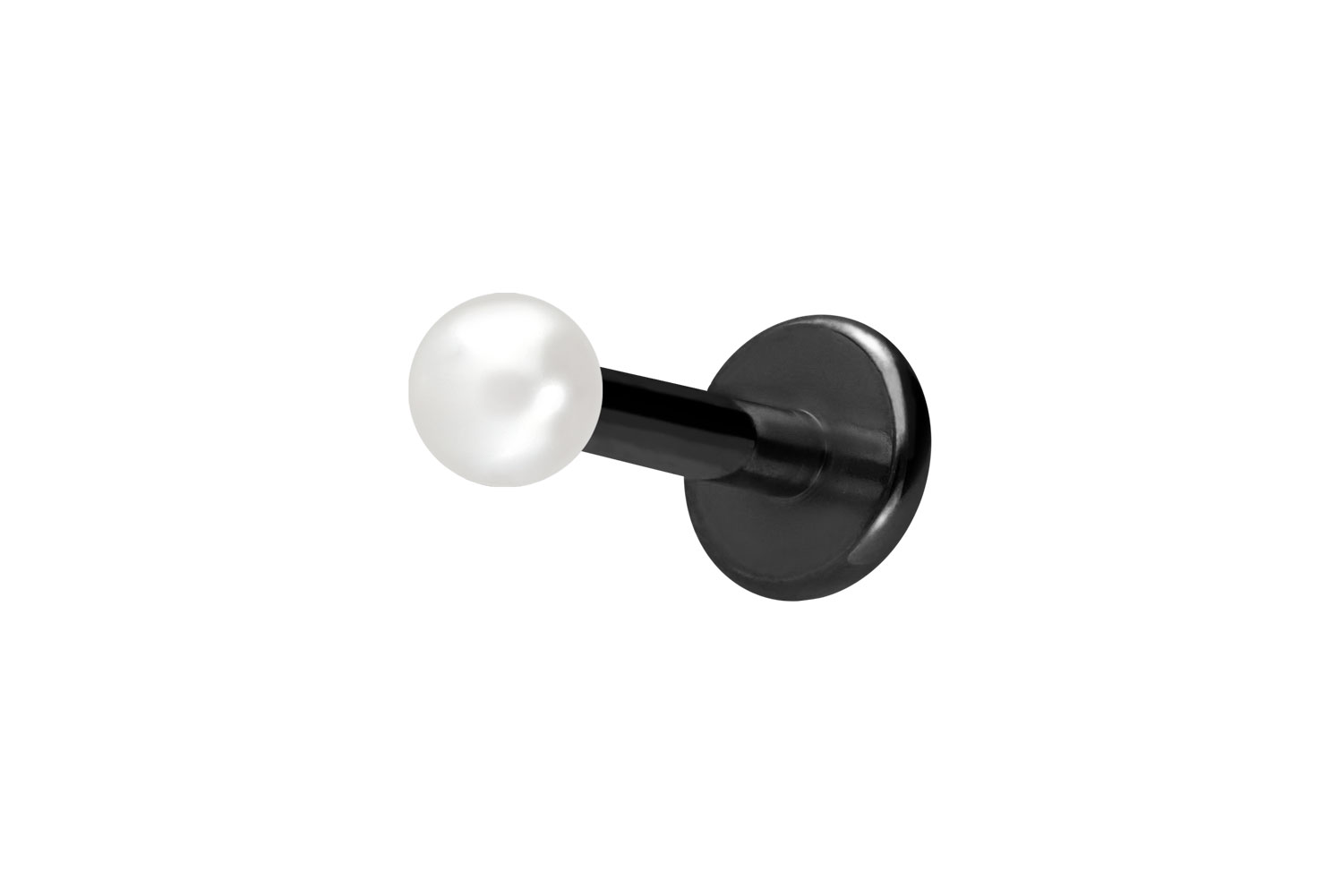 Titan Labret mit Innengewinde SYNTHETISCHE PERLE
