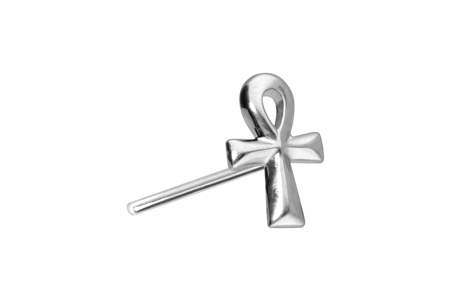 14 carat gold attachment with titanium push pin EGYPTIAN CROSS