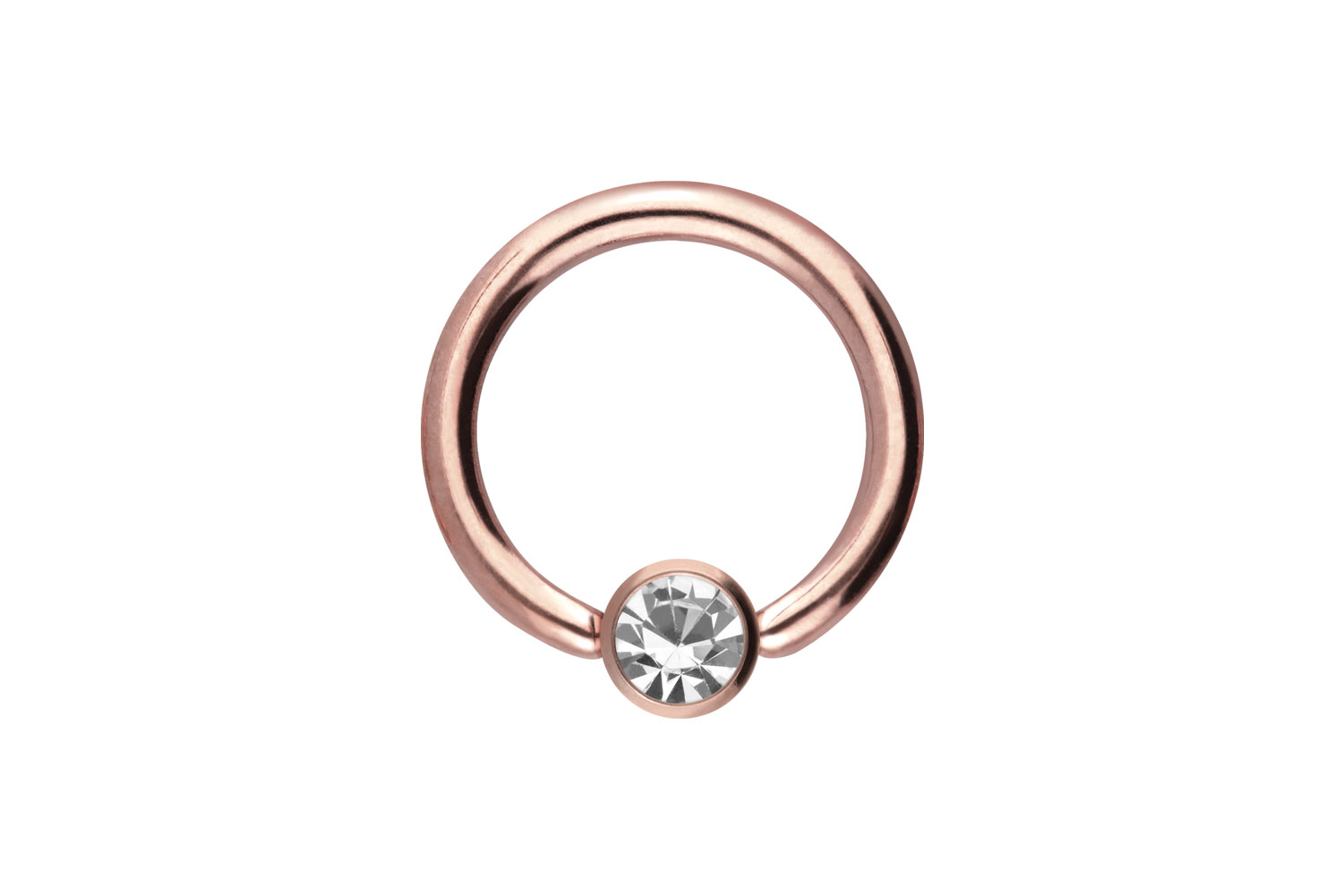 Titanium ball closure ring DISC + CRYSTAL
