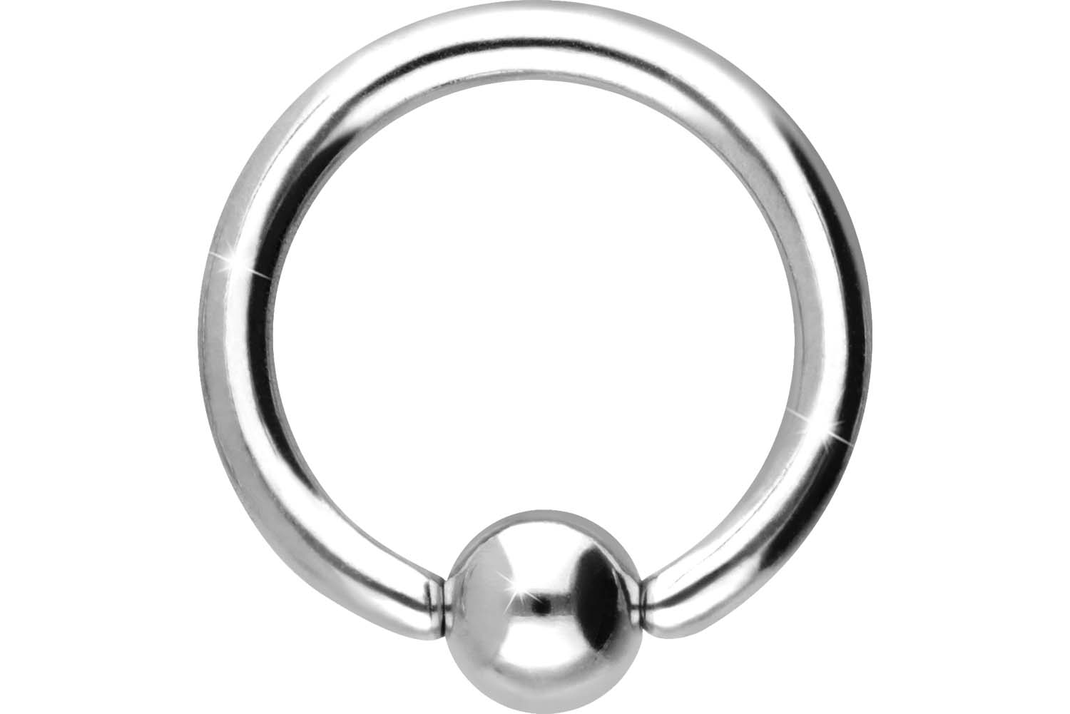 Titanium ball closure ring