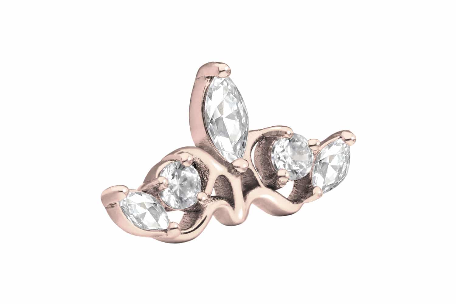 Titanium screw-in attachment with external thread GOTHIC CROWN