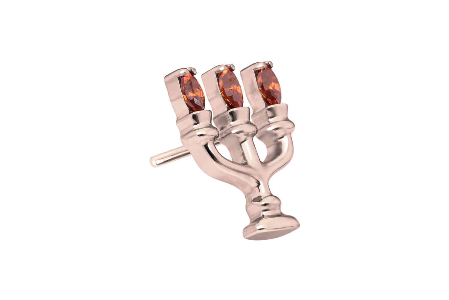 Titanium attachment with push pin CANDLEHOLDER