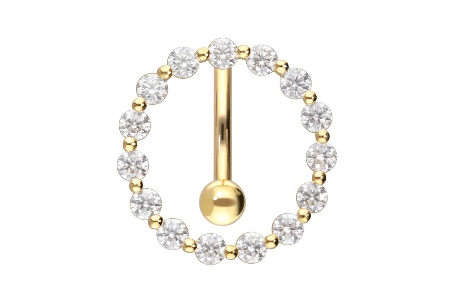 18 Karat Gold Bananabell MOISSANIT-RING