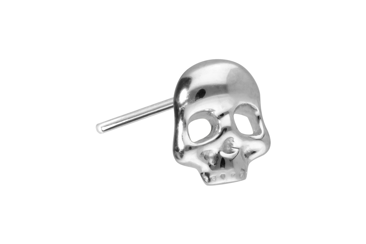 14 Karat Gold Aufsatz mit Titan Push Pin TOTENKOPF