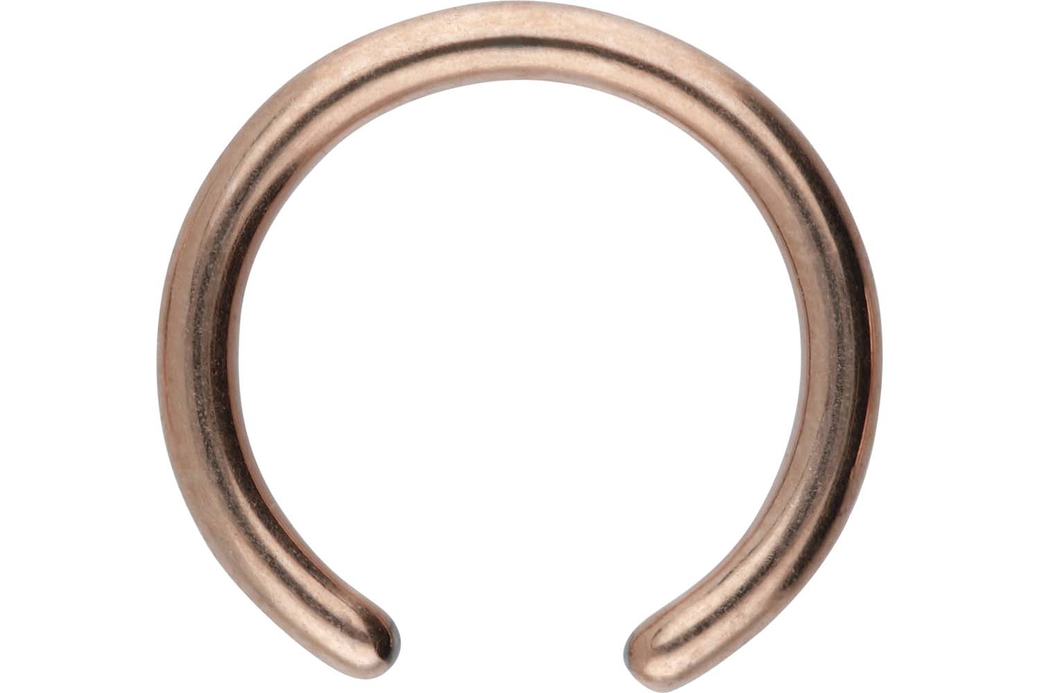Surgical steel ball closure ring without ball