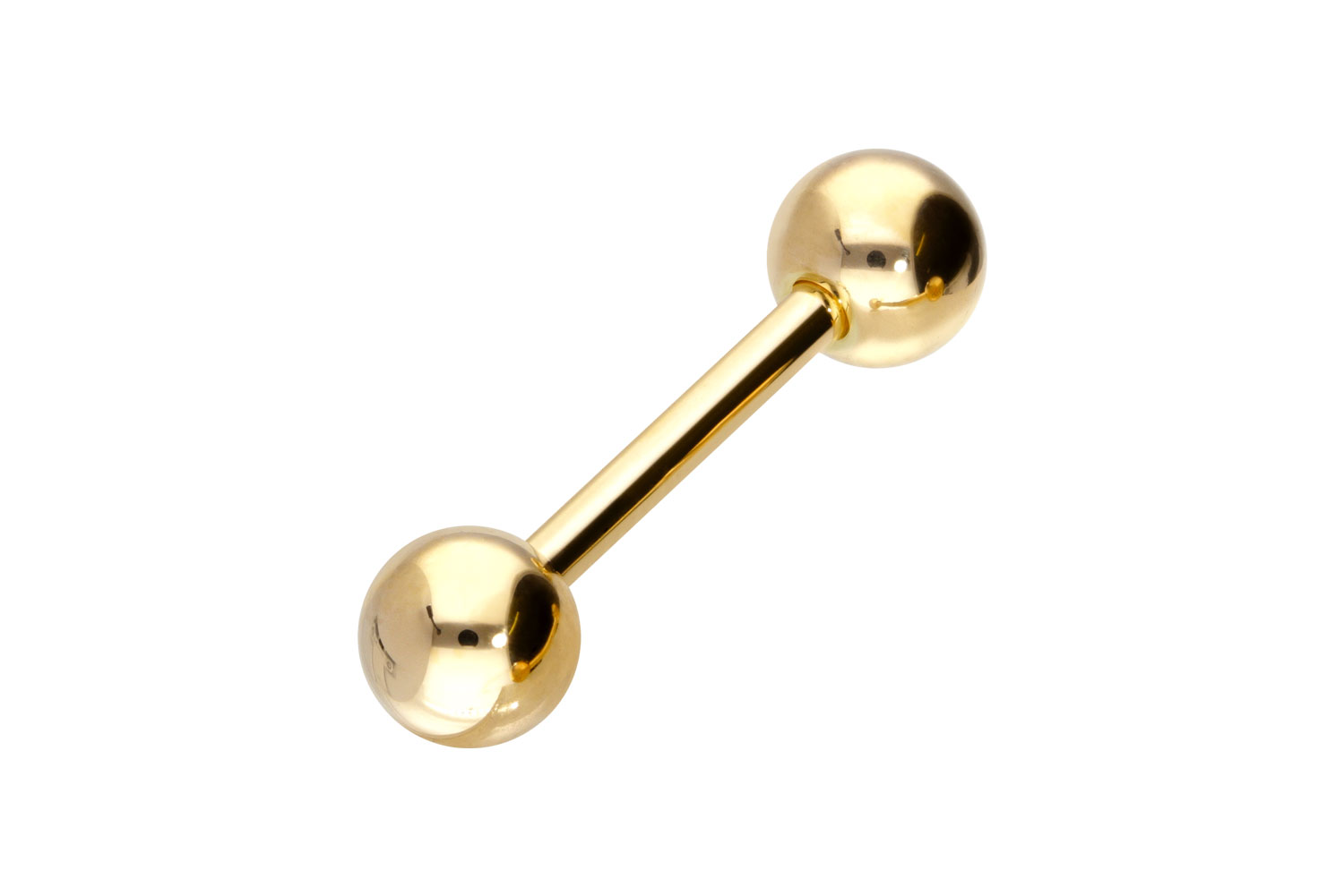 14/18 carat gold barbell
