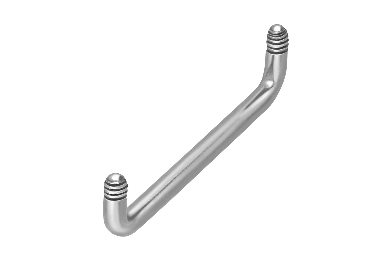 Titanium surface barbell (90 degree) without balls