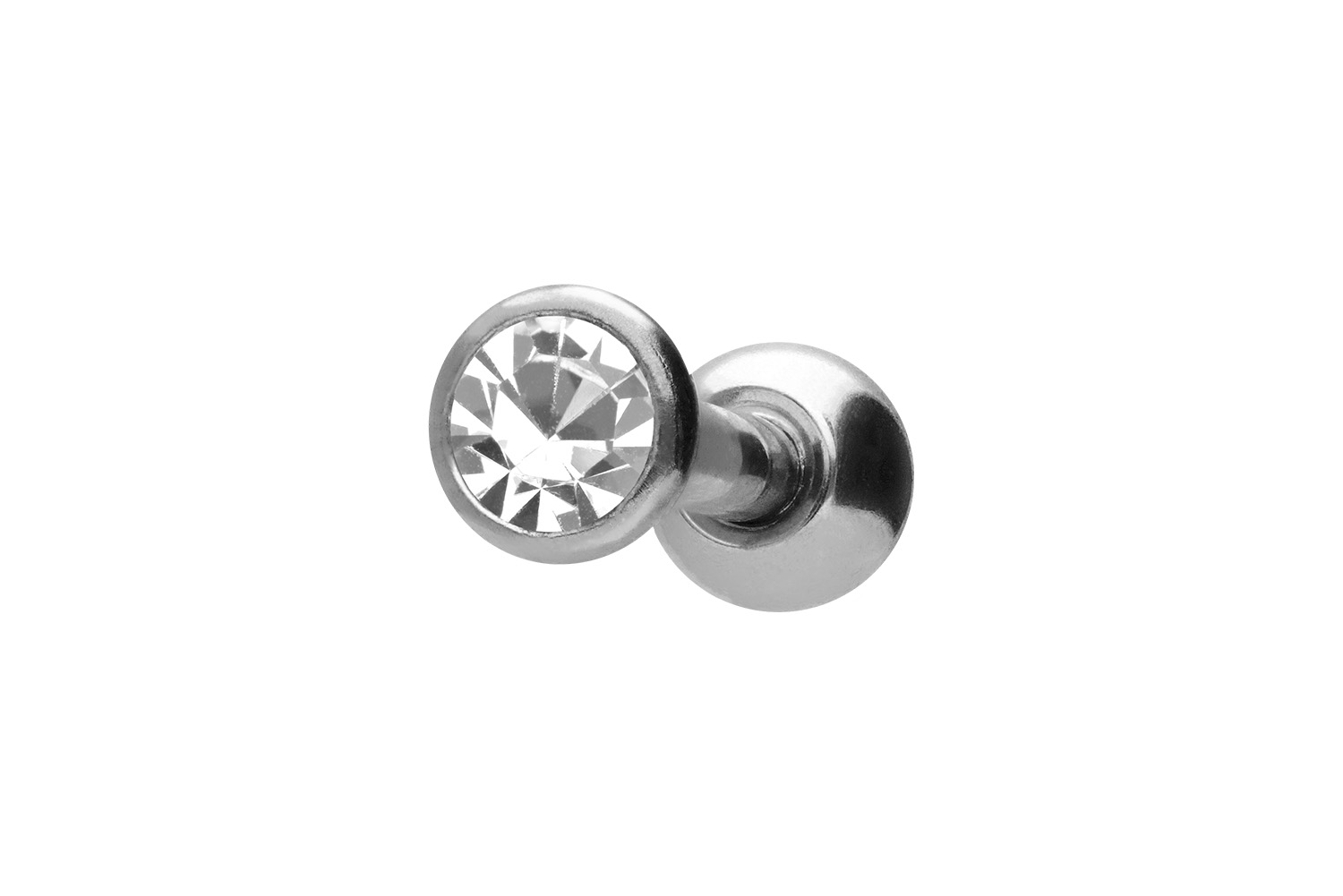 Chirurgenstahl Ohrpiercing KRISTALL