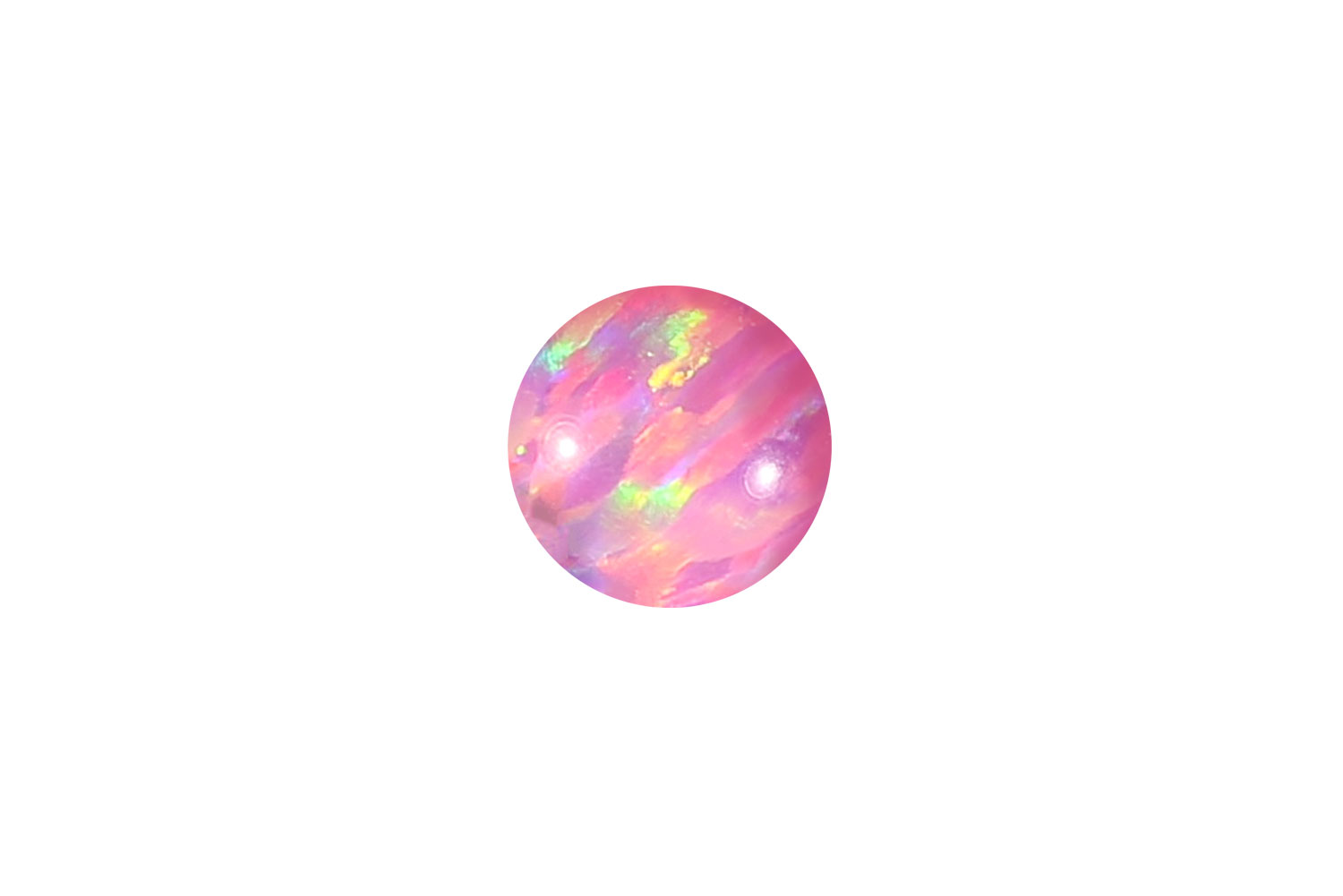 Synthetic opal clip-in ball