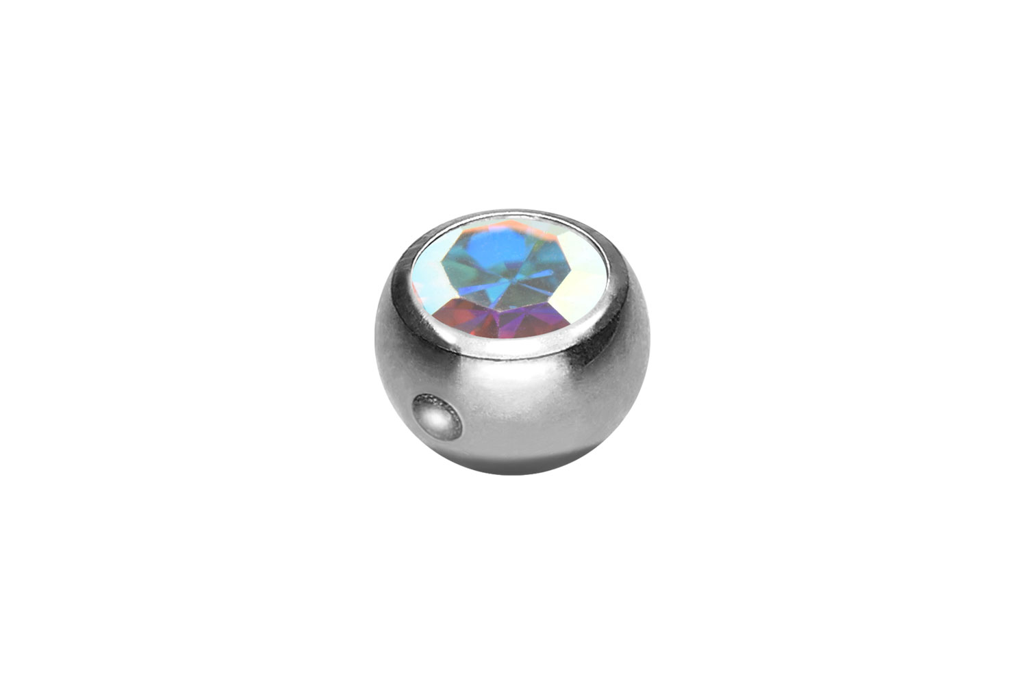 Surgical steel clip-in ball CRYSTAL