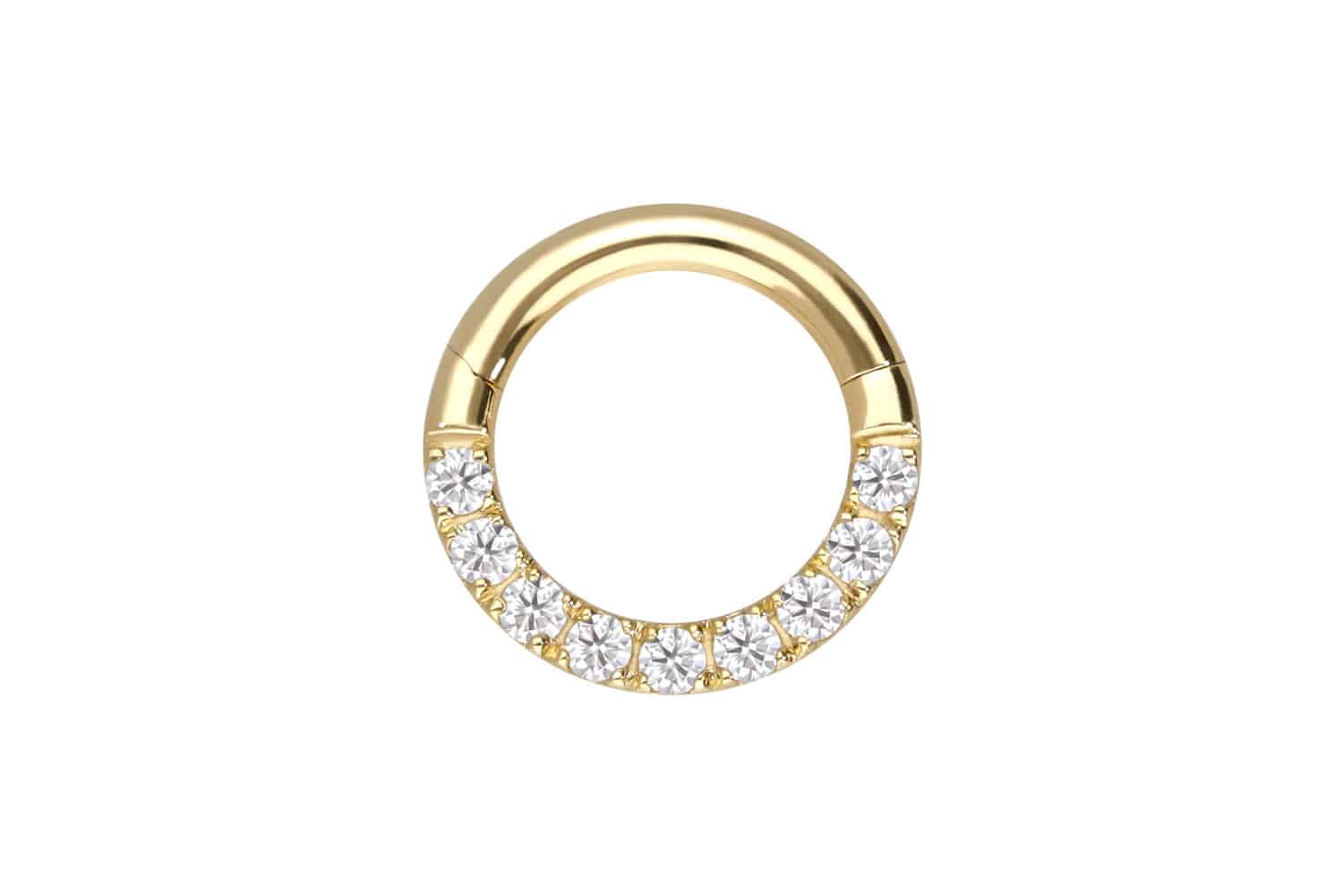 18 carat gold segment ring clicker SET MOISSANITES 18 carat gold segment ring clicker SET MOISSANITES