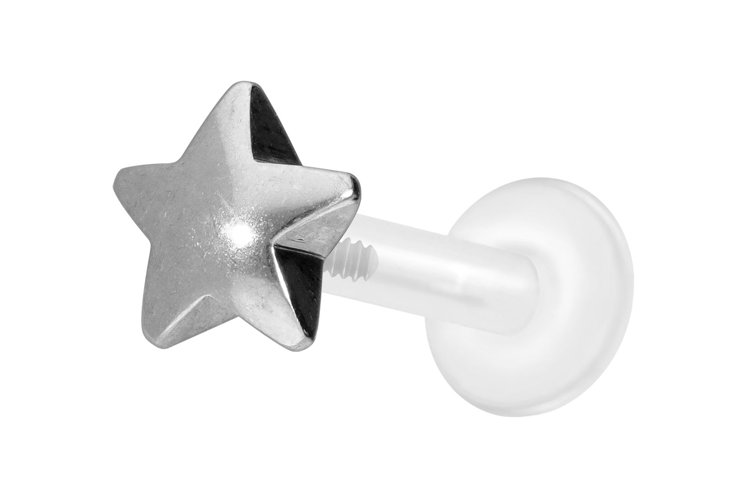 PTFE labret with internal thread + titanium attachment STAR